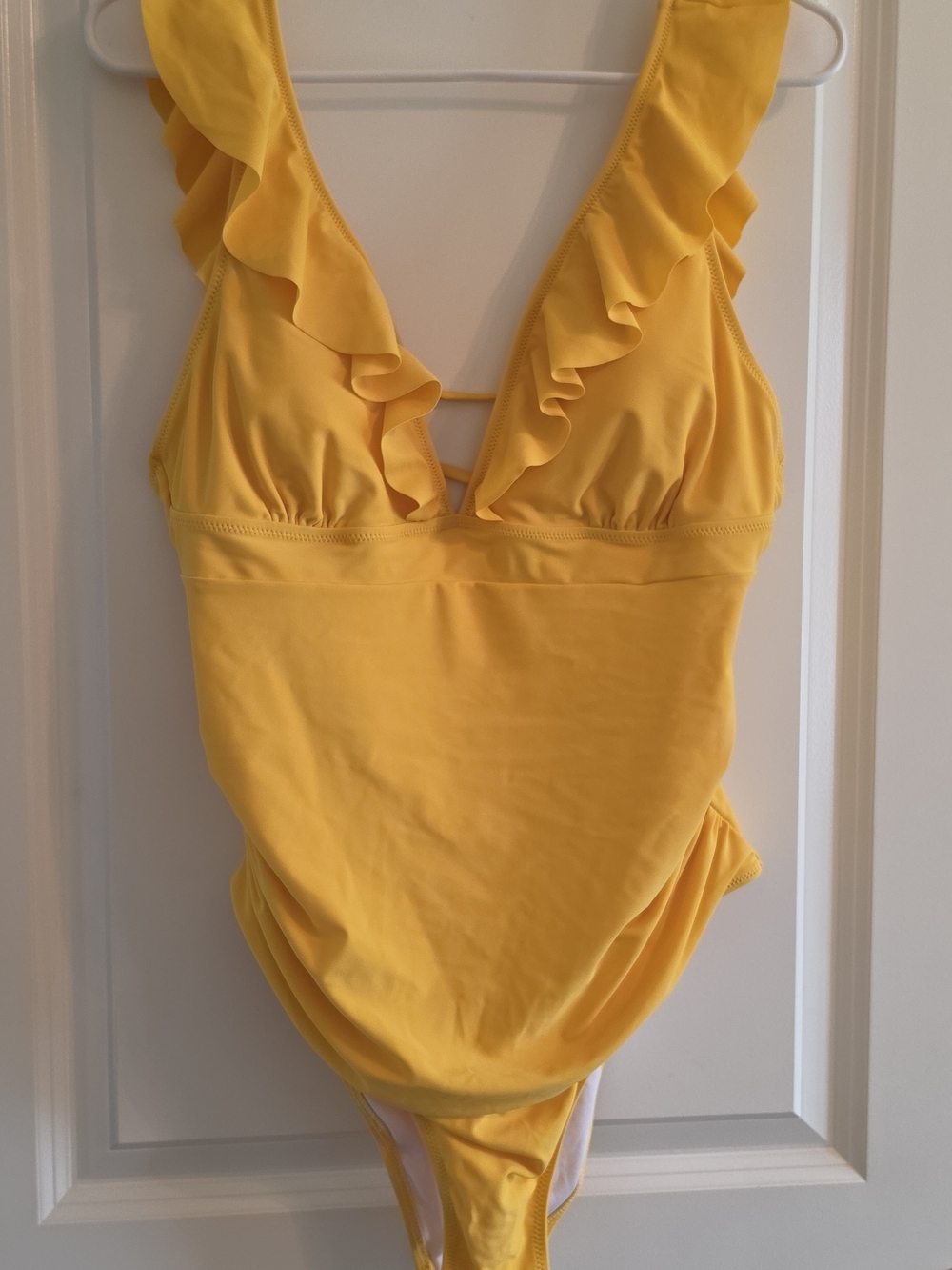 Cupshe Bright Yellow Ruffle One-Piece Swimsuit